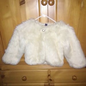 Fur crop top coat